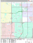 Coconut Creek Wall Map Premium Style